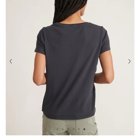 MARINE LAYER Women’s Supima Cotton Modal Black Scoop neck T-shirt Sz M NEW - Picture 3 of 10